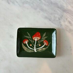 Creative Co-op - Stoneware Dish with Mushrooms- NWT